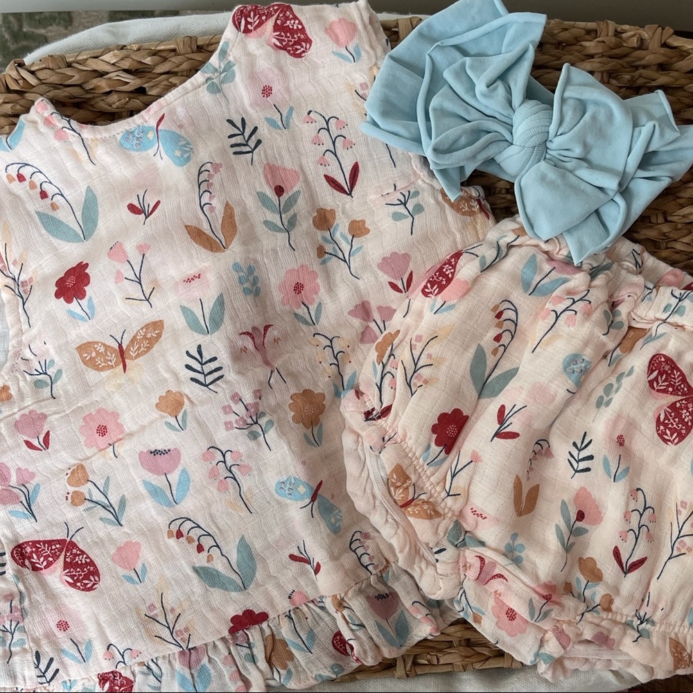 Angel Dear Cotton Muslin Dress with Bloomers